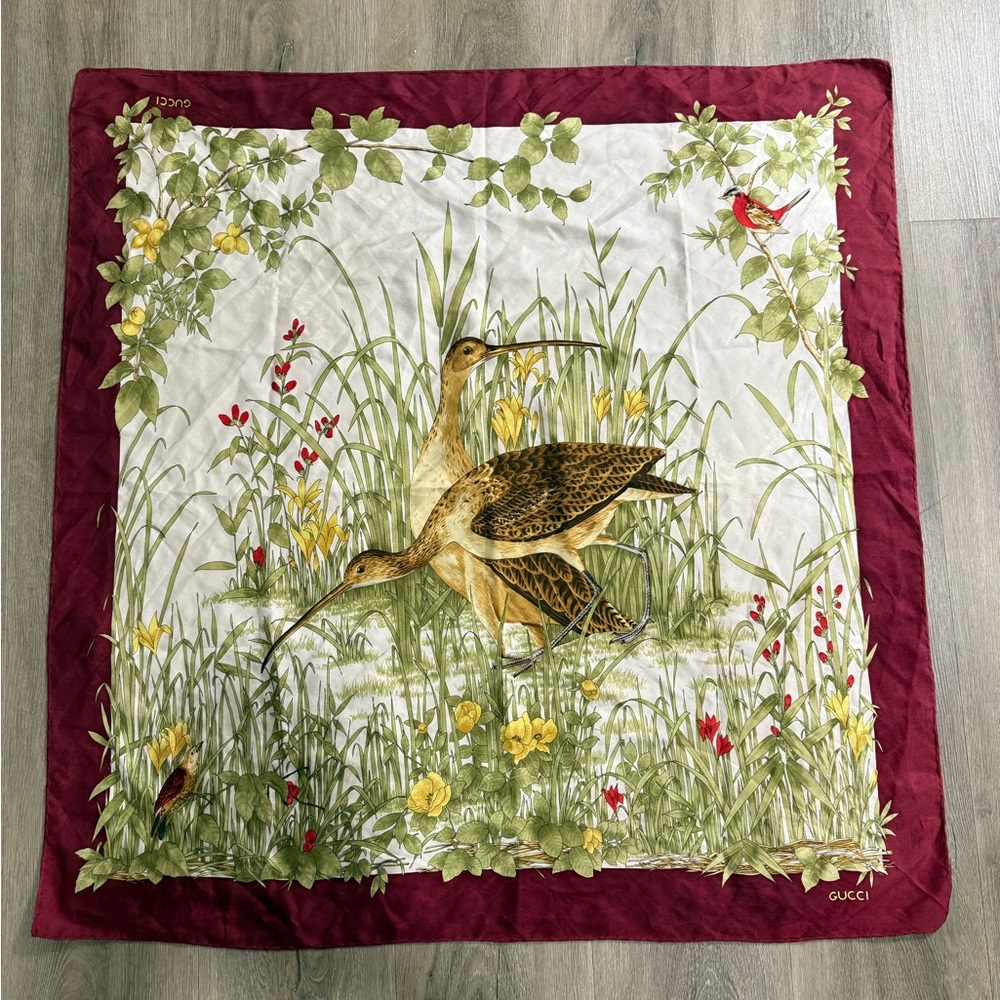 Gucci Vintage Foulard Silk Scarf